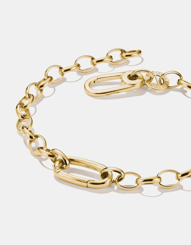 THOMAS SABO - Gold-Tone Stainless Steel Charm Club Bracelet with Connect Link