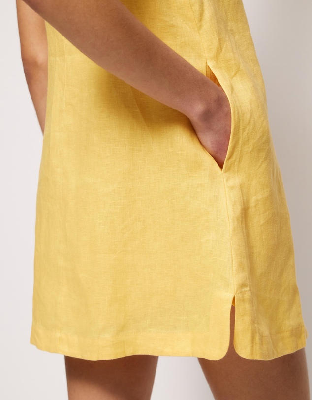 AERE - Bari Linen Button Down Mini Dress