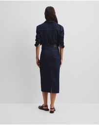 Country Road - Denim Midi Skirt