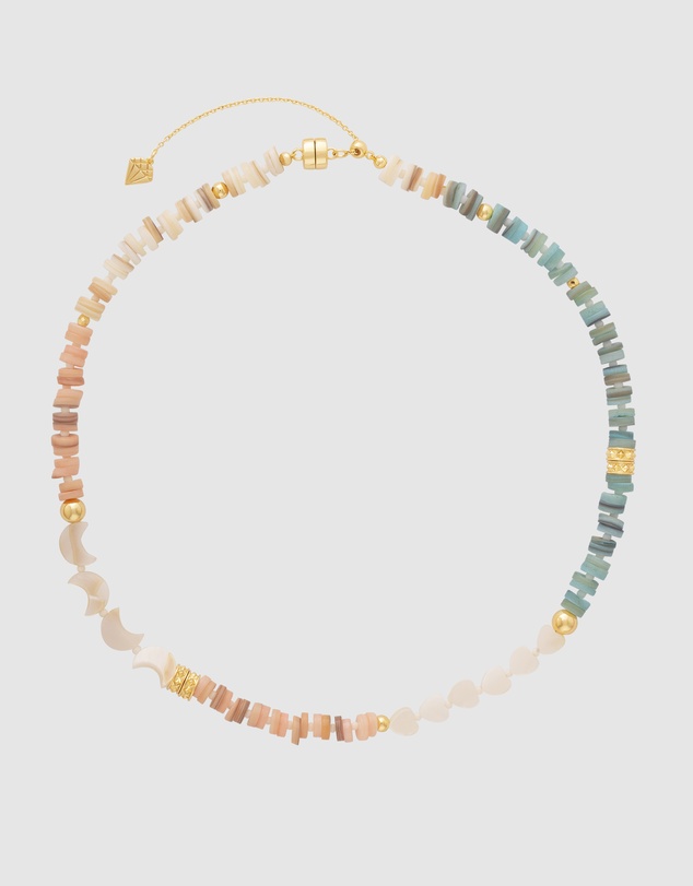 Wanderlust + Co - Aura Beaded Gold Necklace