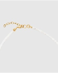 Nialaya Jewellery - Shell Necklace with Gold Details