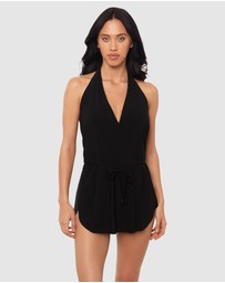 Magicsuit - Ellie Shaping Halter Swimdress With Pockets