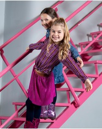 B.Nosy - Roza Pleated Metallic Skirt - Kids-Teens