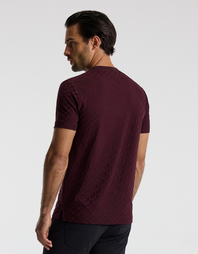 Calibre - Monogram Jacquard T-shirt Oxblood