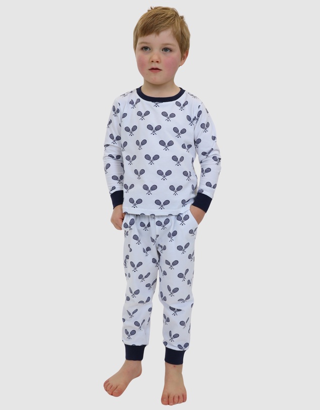 Sant And Abel - Kids Tennis Navy Long PJ Set