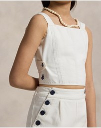 Polo Ralph Lauren - Cotton Canvas Top & Pants Set - ICONIC EXCLUSIVE - Kids-Teens