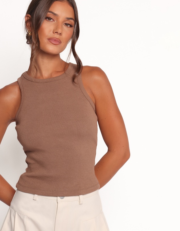 Petal & Pup - Ari Ribbed Tank - Mocha