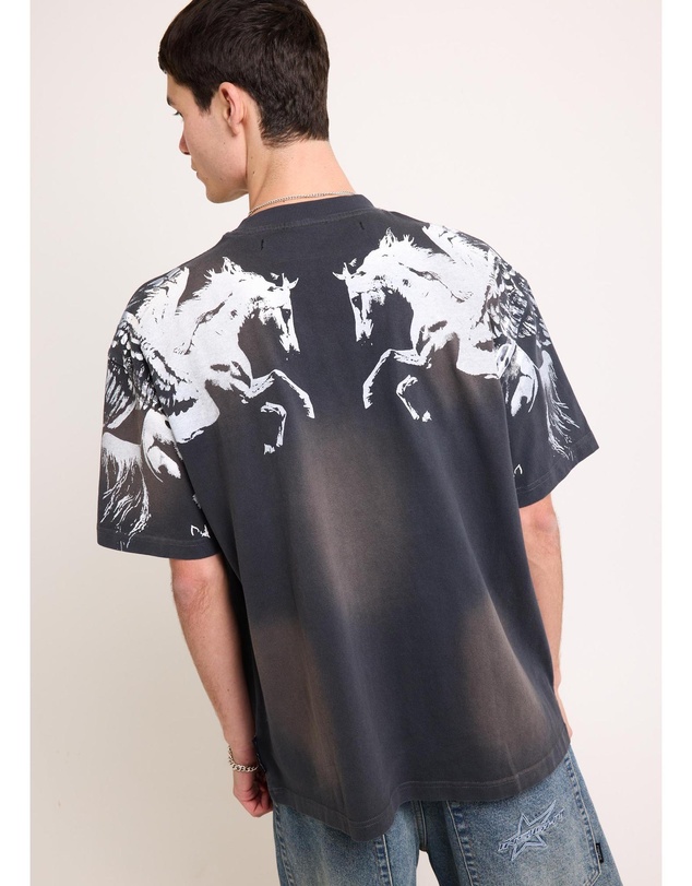 Black Noise White Rain - Steed T-Shirt
