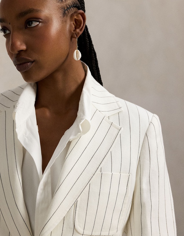 Polo Ralph Lauren - Single-Breasted Striped Hemp Blazer