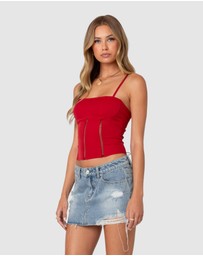 EDIKTED - Jennie ladder knit corset