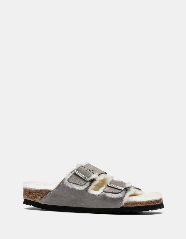 Birkenstock - Arizona Shearling Suede Leather Regular - Unisex