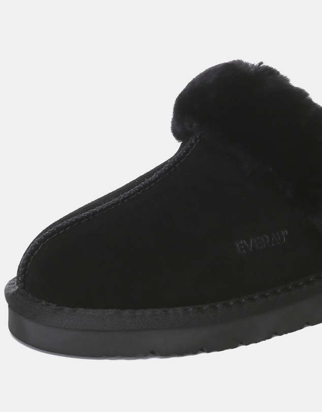 EVERAU - EverAU Ugg Muffin Slipper Suede Cow Suede Upper House Shoes
