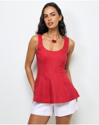 AERE - Bria Linen Top