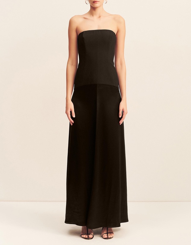 Shona Joy - Adri Strapless Panelled Maxi Dress