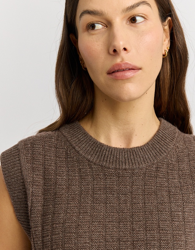 Toorallie - Grid Knit Vest
