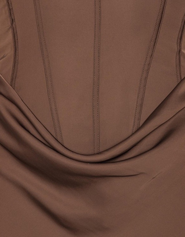 ROTATE - Satin Corset Maxi Dress