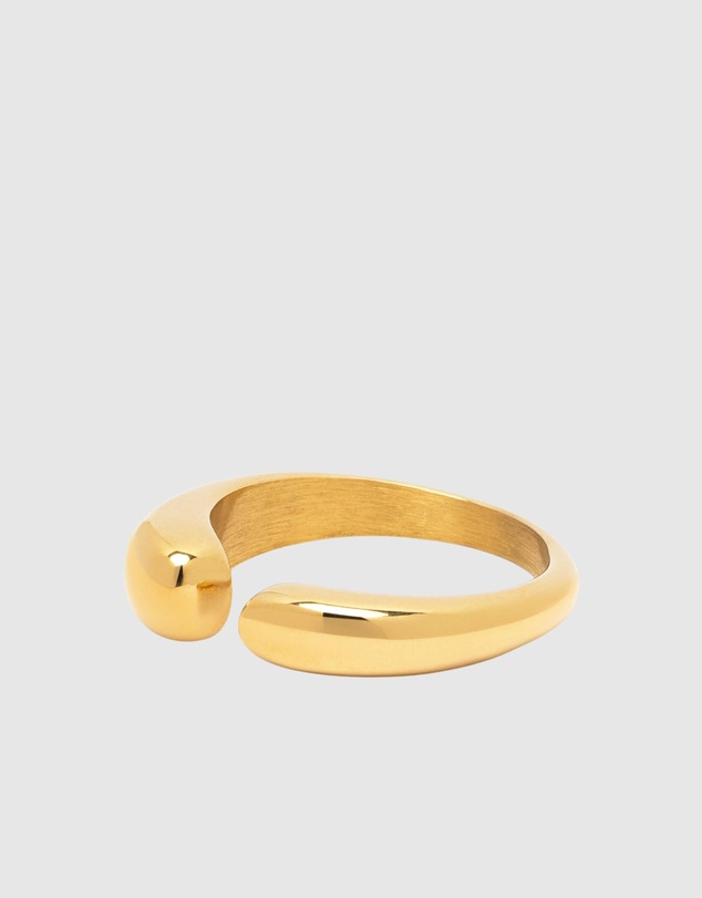 Nialaya Jewellery - Classic Cuff Ring in Gold