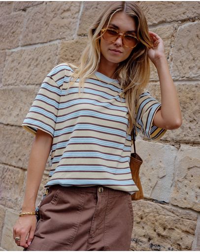 NEW BUTTER BRUNETTE STRIPE