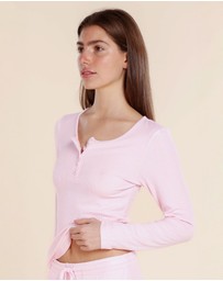 Gingerlilly - Lille Ribbed Long Sleeve Henley Top