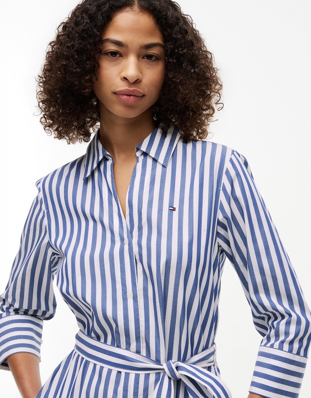 Tommy Hilfiger - Belted Relaxed Midi Shirt Dress