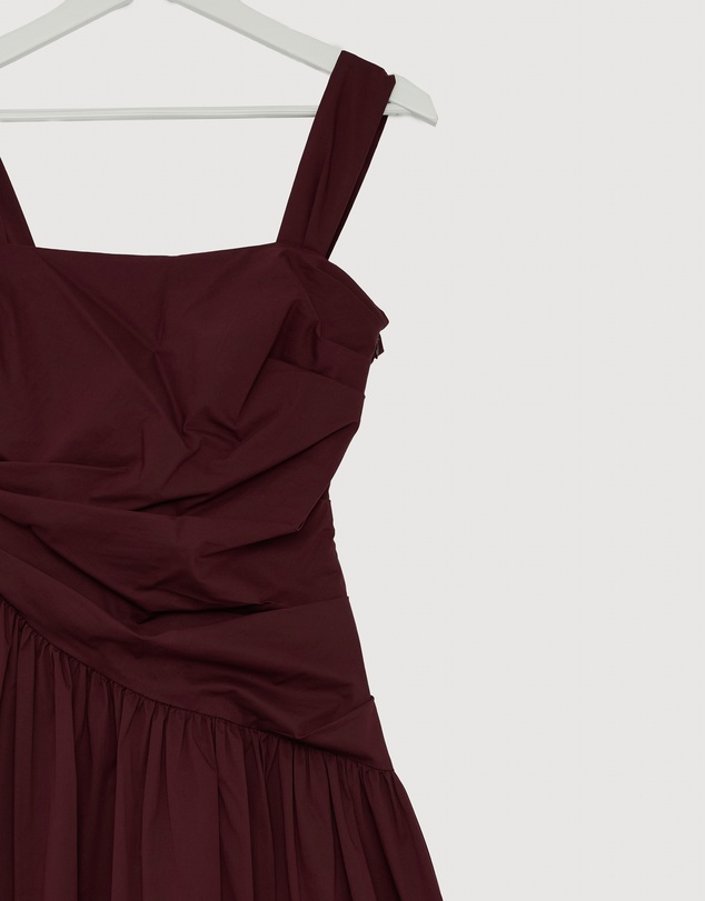 Revibe - Repaired AERE Kylara Ruched Midi Dress - AU 10
