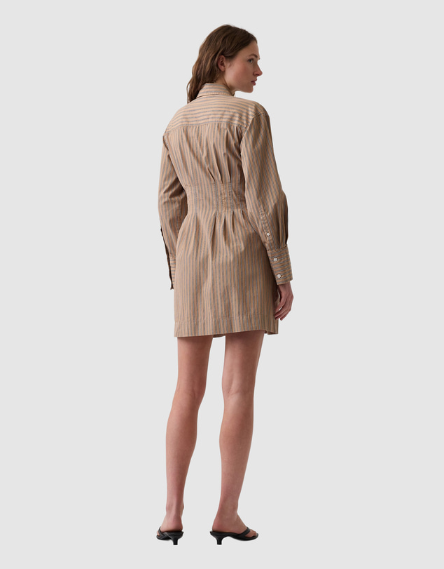 GAP - Organic Cotton Pleated Mini Shirtdress