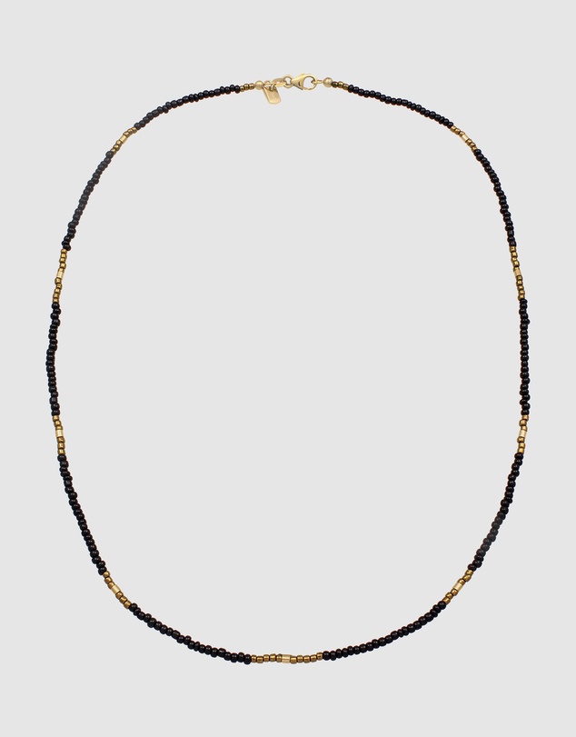 Kuzzoi - ICONIC EXCLUSIVE - Glass Bead Necklace in Gold-Plated 925 Silver