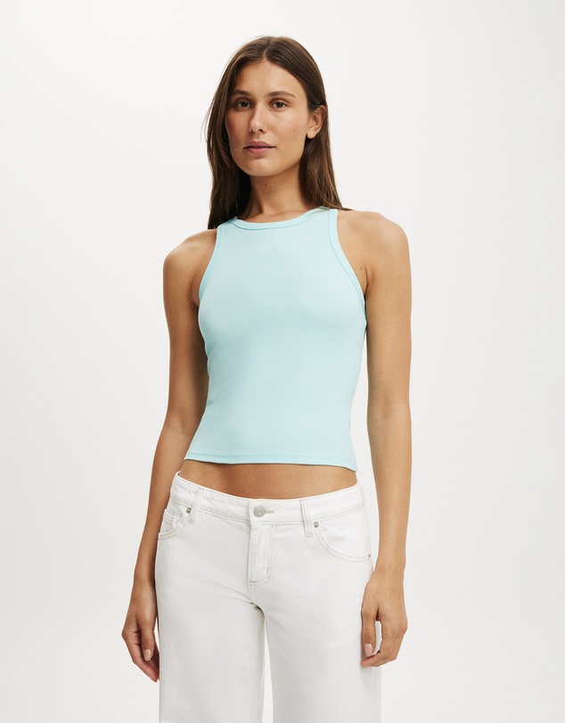 Cotton On - Goldie Rib High Neck Tank