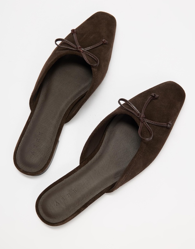 AERE - Slip On Suede Ballet Flats