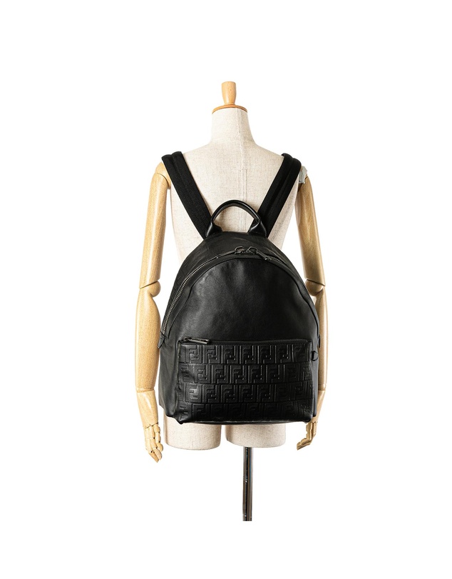 Pre-Loved by Azura Reborn - Pre-Loved Vitello Grace Zucca Embossed Leather Backpack