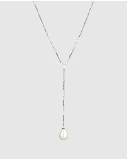 Elli Jewelry - Shell Pearl Y-Necklace in 925 Silver