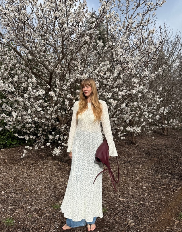 KINGA CSILLA - Tarot Lace Cherry Maxi Dress