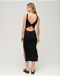 Superdry - Jersey Twist Back Midi Slim Fit Dress