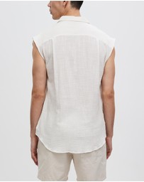 Merlino Street - Cotton Rami Sleeveless Shirt