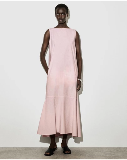 COS - Dropped-Hem Cotton Midi Dress