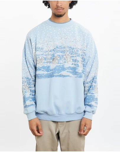 Vintage by The Real Deal - Pre Loved - 90s Rabbit Wildlife Sweatshirt