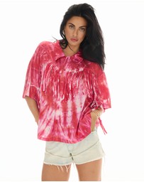 THE TALES - Ibiza Sky Silk Fringed Shirt