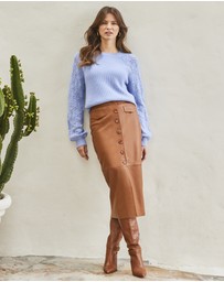 Sosandar - Crochet Sleeve Jumper