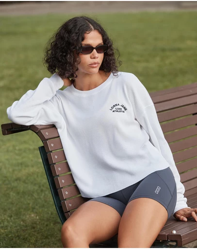 Lorna Jane - Lotus Waffle Long Sleeve Top