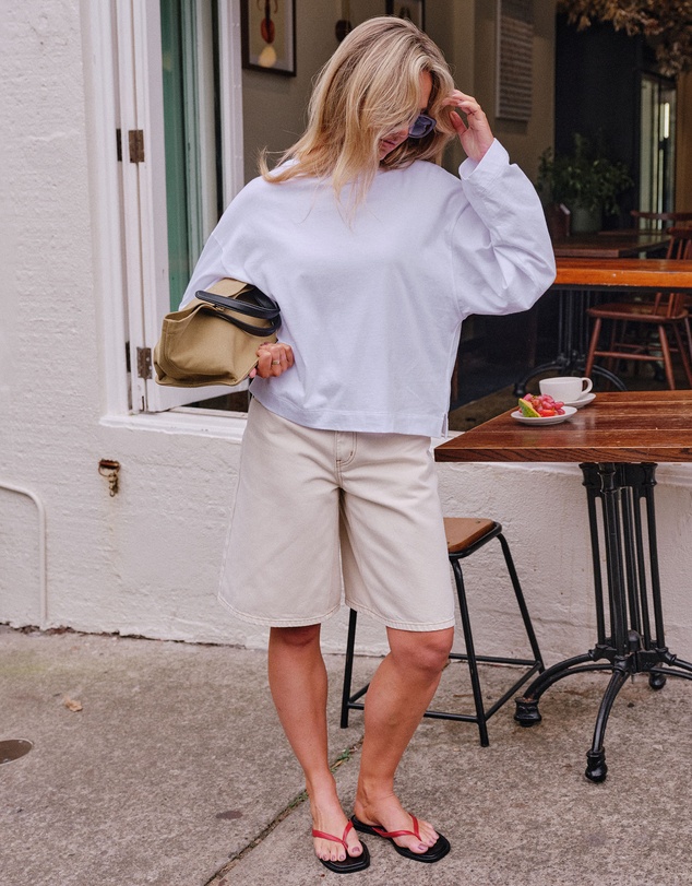 Ceres Life - Olive Belted Denim Short