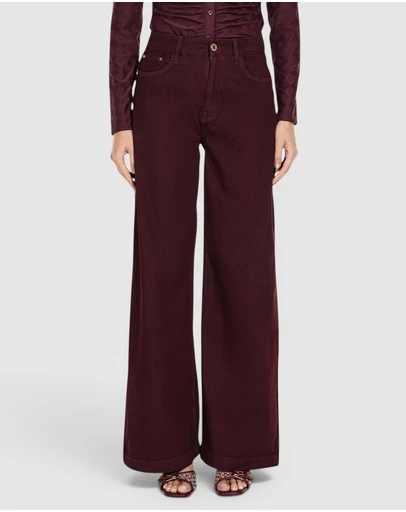 GUESS - High-Rise Bellagio Wide Leg Jeans