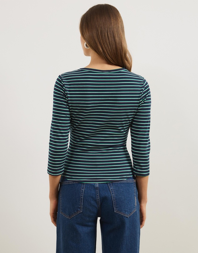 Atmos&Here - Layla 3/4 Sleeve Stripe Tee