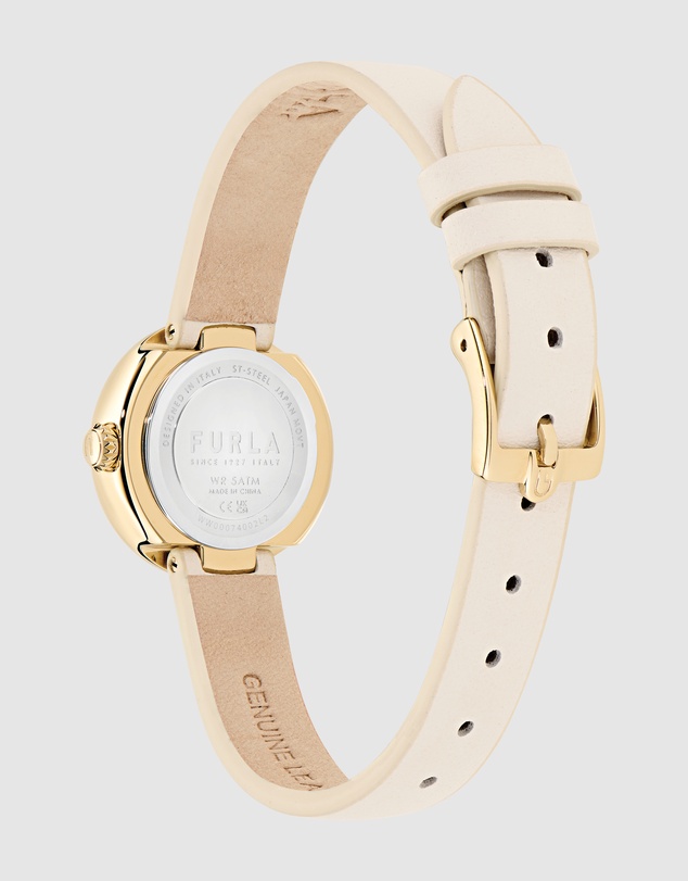Furla - Furla Miasfera Iconic 24mm White Leather Strap Watch