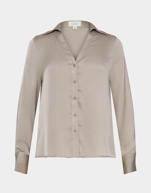 Forcast - Lila V-neck Satin Blouse