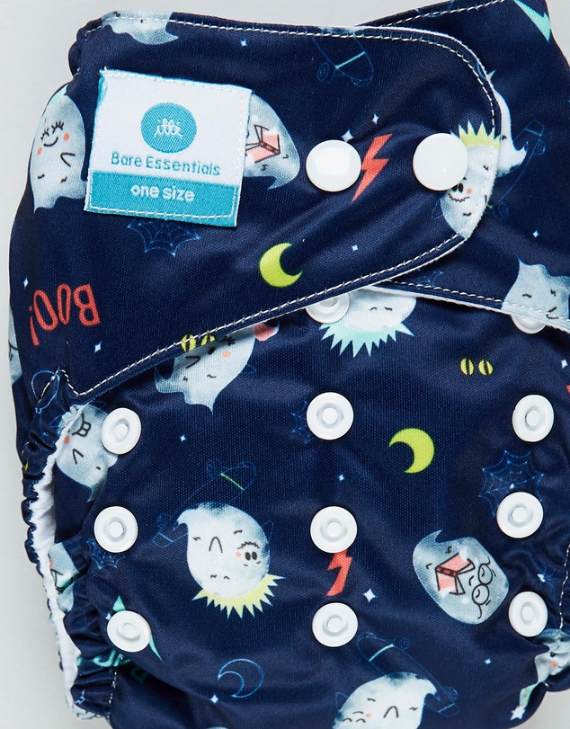 itti bitti - Bare Essentials One Size Fits Most Reusable Cloth Nappy & Wetbag 2-Pack