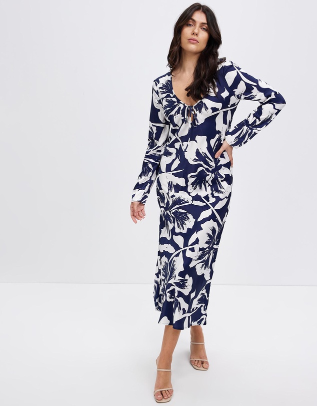 Third Form - Untamed Bias Tie Up Maxi Dress