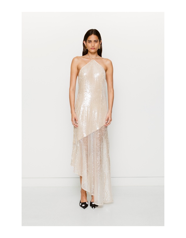 The Wolf Gang - Mina Sequin Maxi Dress - Gold