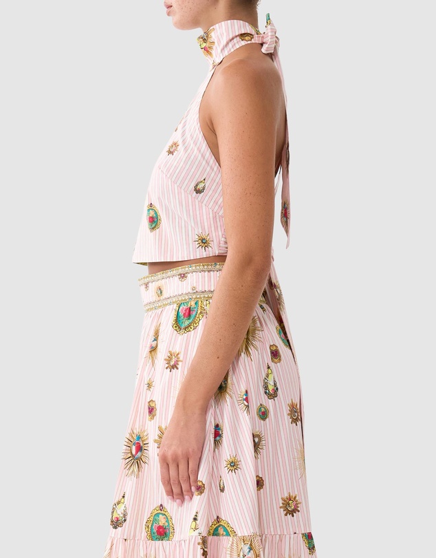 Camilla - Reversible Halter Tie Back Top