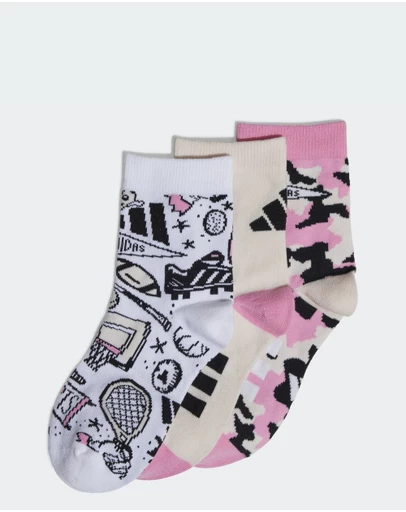 adidas Performance - Logo 3 Pairs Per Pack Socks Kids