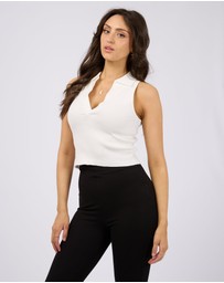 All About Eve - Carrie Knit Top Vintage White